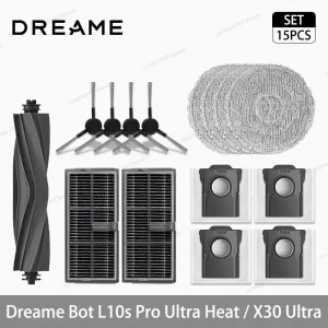 Dreame L10s Pro Ultra Heat / X30 Ultra Robot Vacuum Cleaner Accessories Main Side Brush Mop Cloth Hepa Filter Dust Bag Spare - Imagen 9