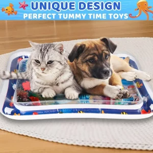 Water Sensory Play Mat Thickened Inflatable Water Mat For Cat And Dog Pet Playmat With Fish Sea Ocean Theme Sensory Toy Water - Imagen 5