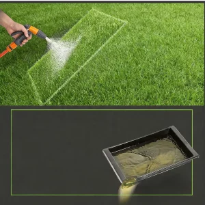 Sistema de baño para perros con césped artificial realista de tres capas y orificios de drenaje; apto para el adiestramiento de mascotas y para su uso en una amplia variedad de espacios interiores y exteriores. Ideal para cachorros y perros de tamaño pequeño a mediano. - Imagen 5