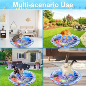 Water Sensory Play Mat Thickened Inflatable Water Mat For Cat And Dog Pet Playmat With Fish Sea Ocean Theme Sensory Toy Water - Imagen 4