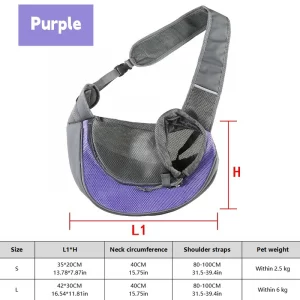 1Pc Dog out backpack,Dog Sling Carrier Breathable Mesh Travel Crossbody Bag For Puppy Cat Hiking Camping - Imagen 9