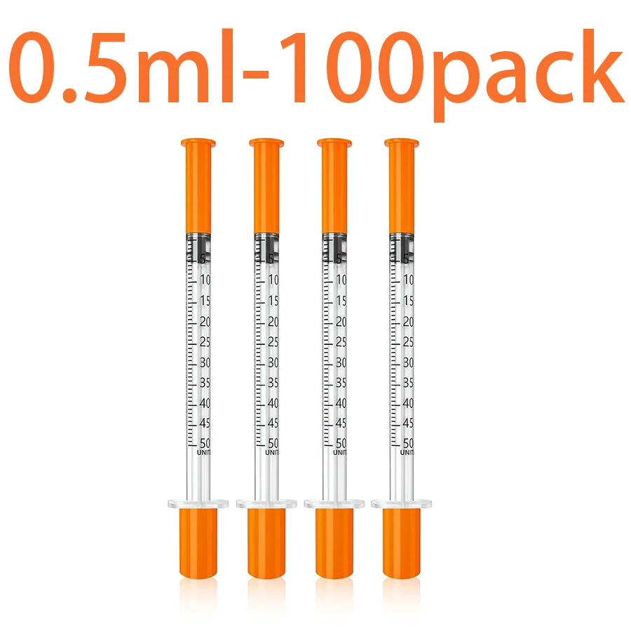 100/50 Pack 0.5/1ml Syringes with Needles Individually Packaged for Laboratory And Pet Supplies - Imagen 8