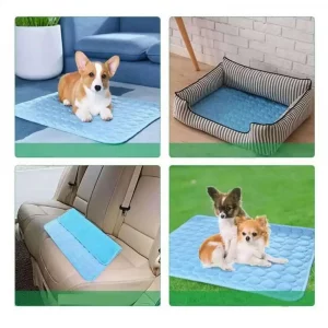 Alternative view of Cooling Dog Mat Summer Pad Mat For Dogs Cat Ice Silk Blanket Sofa Breathable Pet Dog Bed Summer Washable For Small Large Dog Cat