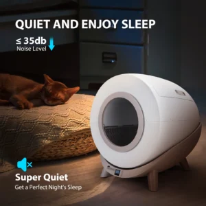 Arenero autolimpiable Nobleza SL01, capacidad de 80 litros para varios gatos, conexión Wi-Fi
