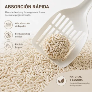 Tofu cat litter 6l pack 4 and 8, ecological and biodegradable, made of plant fibers. high absorption, binder and odor control. low dust, safe for your pet, easy to clean and disposable in toilet. ideal for premium hygiene. - Imagen 6