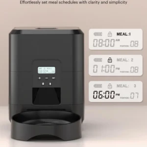 Comedero automático inteligente para mascotas, comedero para gatos y perros, dispensador de comida lenta con dosificador automático temporizado. - Imagen 3
