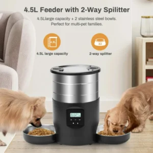 Comedero automático inteligente para mascotas Catdrinking de 4,5 L, dispensador de comida para gatos, cuenco para gatos y perros, máquina de comida para gatos y perros con dosificador temporizado. - Imagen 3