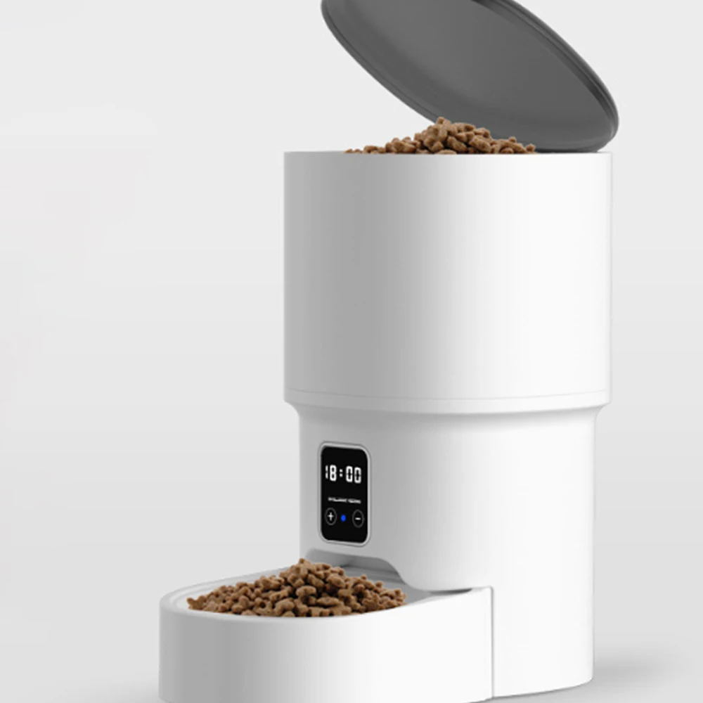 Comedero inteligente para gatos Tuya WiFi de gran capacidad (4 litros), permite programar la alimentación por tiempo y cantidad, apto para comederos de gatos y perros. - Imagen 8