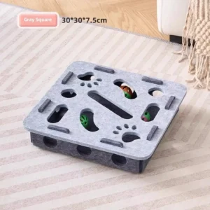 Juguete rompecabezas para gatos, caja de rompecabezas de fieltro, juguete de ejercicio para gatos con pelota, entretenimiento deportivo para interiores, juguetes de caza para gatos de interior. - Imagen 12