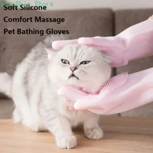 Guantes de baño y aseo para mascotas,
