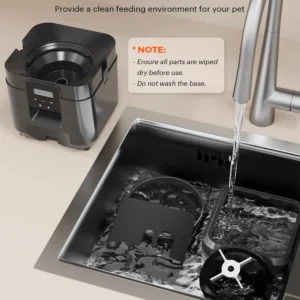 Comedero automático inteligente para mascotas, comedero para gatos y perros, dispensador de comida lenta con dosificador automático temporizado. - Imagen 5