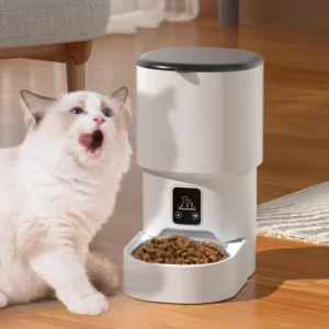Alternative view of Comedero inteligente para gatos Tuya WiFi de gran capacidad (4 litros), permite programar la alimentación por tiempo y cantidad, apto para comederos de gatos y perros.