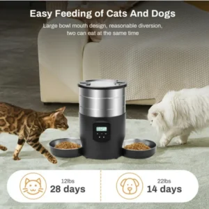 Comedero automático inteligente para mascotas Catdrinking de 4,5 L, dispensador de comida para gatos, cuenco para gatos y perros, máquina de comida para gatos y perros con dosificador temporizado. - Imagen 6