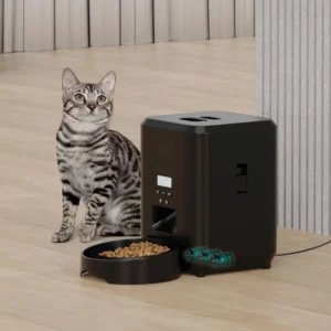 Alternative view of Comedero automático inteligente para mascotas, comedero para gatos y perros, dispensador de comida lenta con dosificador automático temporizado.