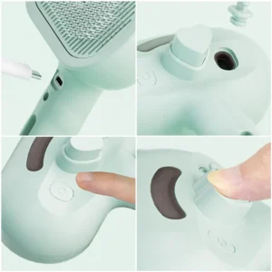 Cepillo de vapor 3 en 1 para gatos,