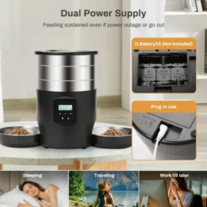 Alternative view of Comedero automático inteligente para mascotas Catdrinking de 4,5 L, dispensador de comida para gatos, cuenco para gatos y perros, máquina de comida para gatos y perros con dosificador temporizado.