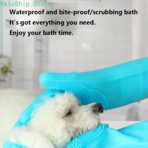 Guantes de baño y aseo para mascotas,