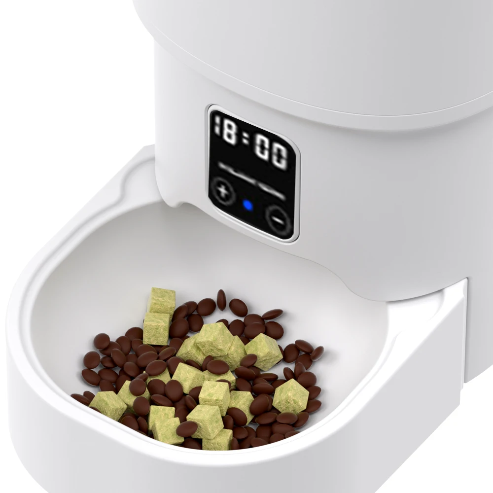 Comedero inteligente para gatos Tuya WiFi de gran capacidad (4 litros), permite programar la alimentación por tiempo y cantidad, apto para comederos de gatos y perros. - Imagen 6