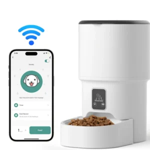 Comedero inteligente para gatos Tuya WiFi de gran capacidad (4 litros), permite programar la alimentación por tiempo y cantidad, apto para comederos de gatos y perros.