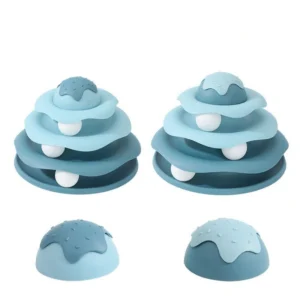 Disco giratorio Little Bee Tumbler para gatos, juguete de entretenimiento para gatos, plataforma giratoria resistente a las mordeduras y juguete rascador. - Imagen 9