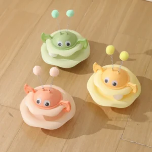 Disco giratorio Little Bee Tumbler para gatos, juguete de entretenimiento para gatos, plataforma giratoria resistente a las mordeduras y juguete rascador. - Imagen 5