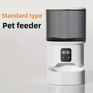 Comedero automático inteligente con cámara para mascotas, temporizador, para gatos y perros, con botón, WIFI, aplicación y vídeo. Dispensador inteligente de comida seca con fuente. - Imagen 3