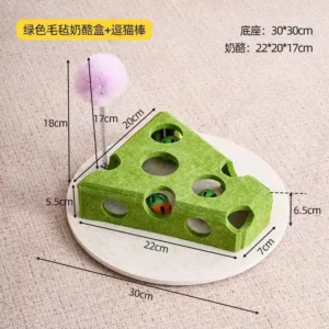 Juguete rompecabezas para gatos, caja de rompecabezas de fieltro, juguete de ejercicio para gatos con pelota, entretenimiento deportivo para interiores, juguetes de caza para gatos de interior. - Imagen 14