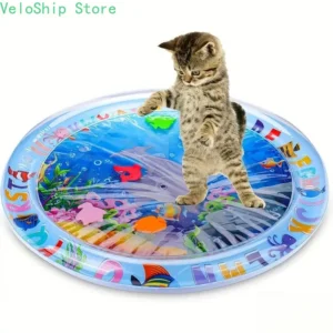 Alfombra de juego interactiva con agua para gatos